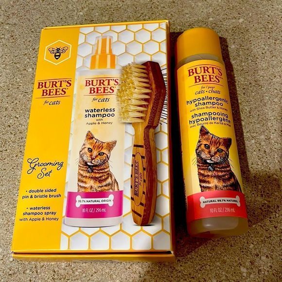 Burts Bees Cat Burts Beesfor Catsbundle Grooming Set Waterless